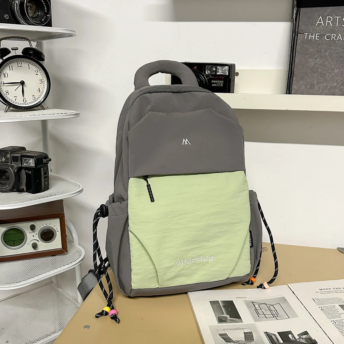 Nixie Two-Tone Color Block Backpack – Lightweight Women's Bag