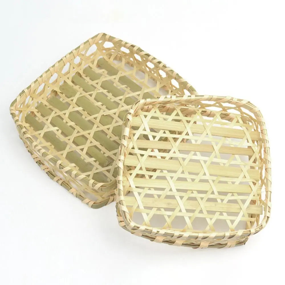 Miniature Woven Bamboo Basket – 1:12 & 1:6 Dollhouse Decor Dollhouse Miniature Nixie