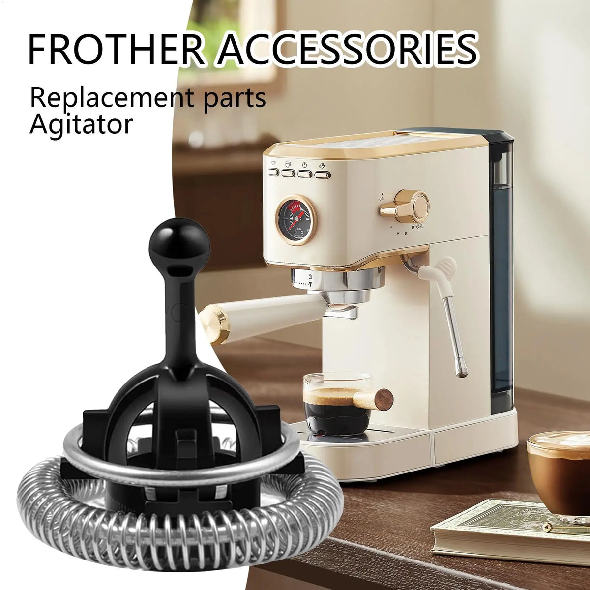 Replacement Milk Frother Whisk for Nespresso Aeroccino 3 & 4 Frother Replacement Part Nixie