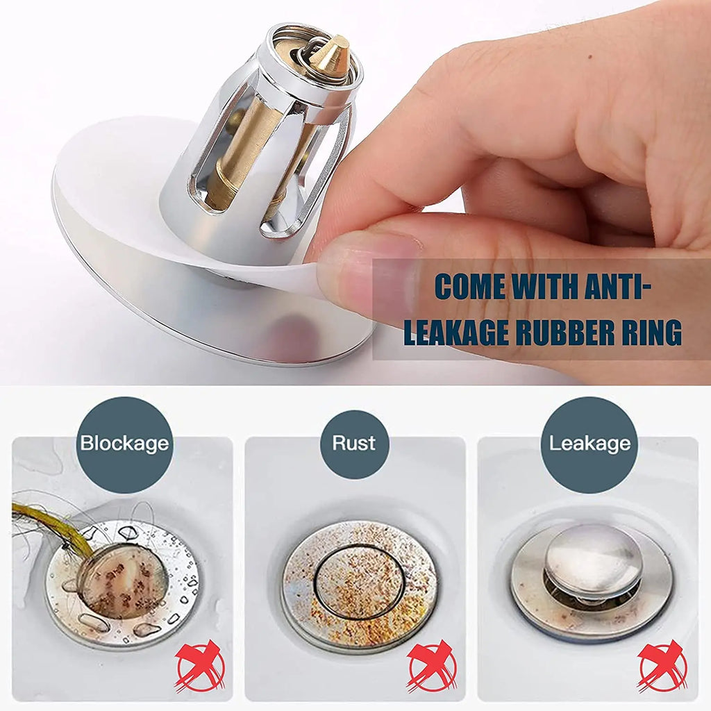 Universal Brass Pop-Up Drain Stopper & Hair Catcher Sink Drain Stopper Strainer Nixie