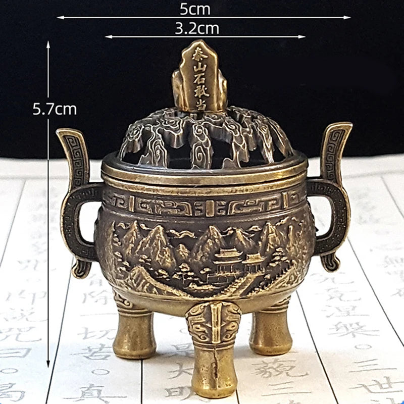Three-Legged Incense Burner Bowl – Ancient Taishan Stone Style Incense Burner Bowl Nixie onesize