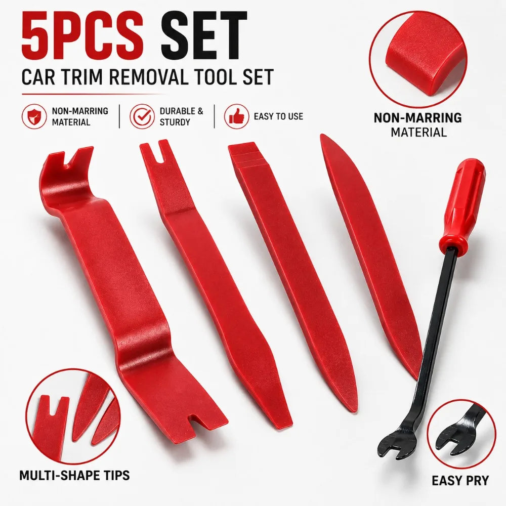 5PCS Car Panel Removal Tool Set – Anti-Scratch Pry Kit