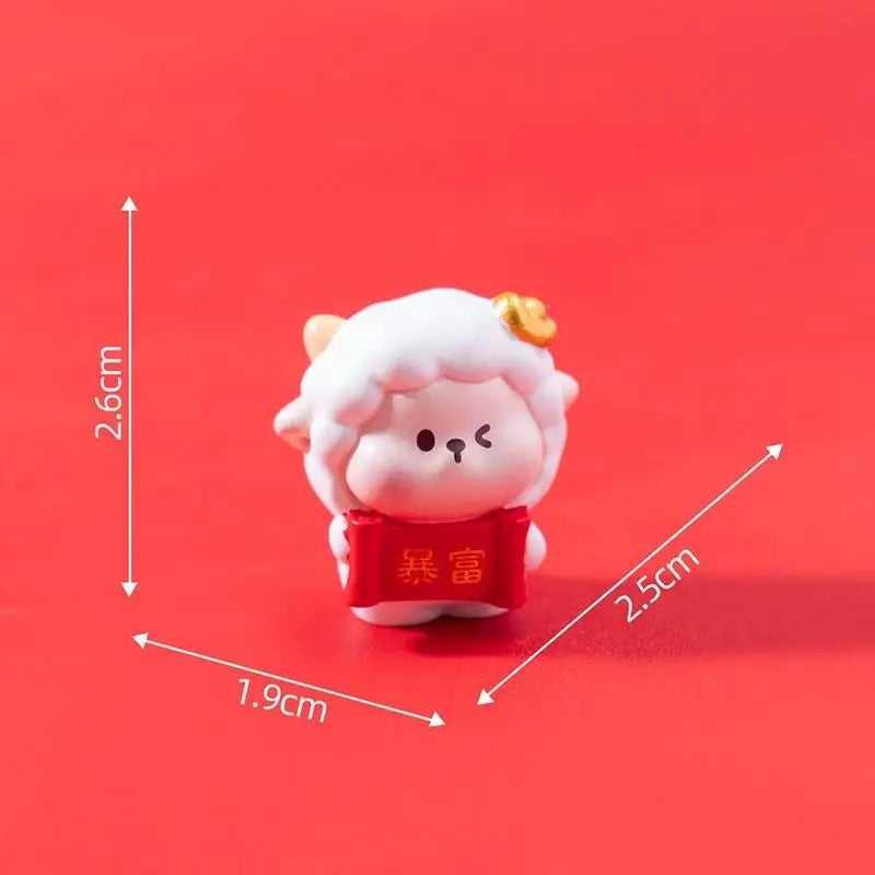 2027 Year of the Sheep Resin Figurine Set – Chinese New Year