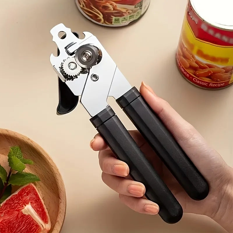 Heavy-Duty Manual Can & Bottle Opener – Non-Slip Stainless Manual Can Opener Nixie
