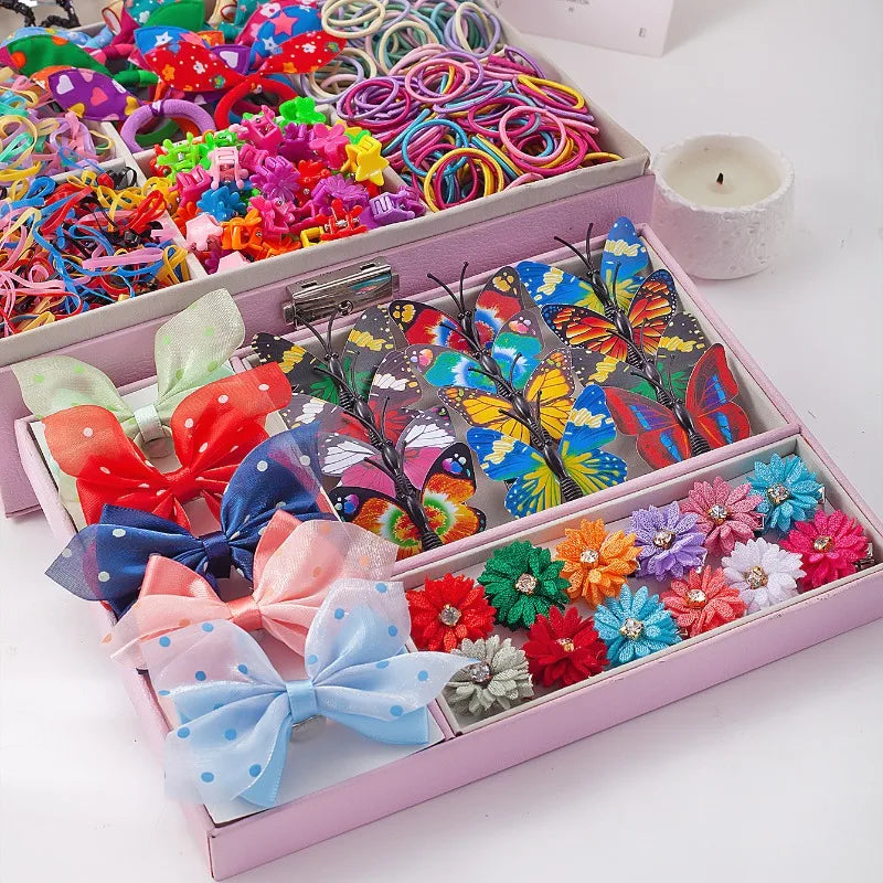 772-Piece Girls Hair Accessories Set – Clips, Bands & Bows Kids Hair Accessories Nixie