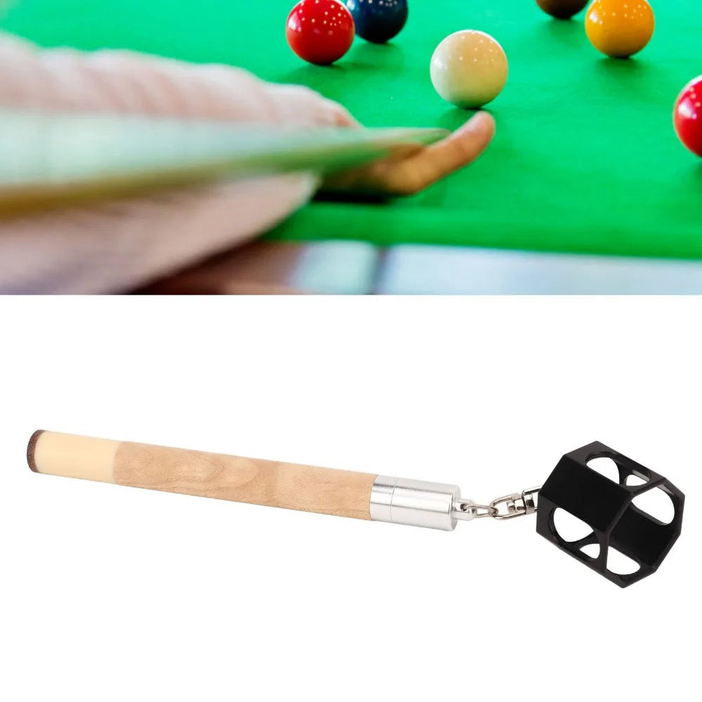 2-in-1 Pool Cue Chalk Holder & Tip Pricker – Wood & Metal Billiard Chalk Holder Nixie