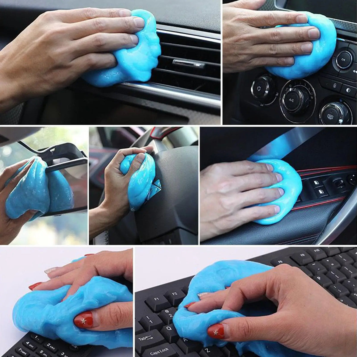 Car Dust Cleaning Gel – 160g Rubber Mud for Vents & Dashboard Car Cleaning Gel Nixie