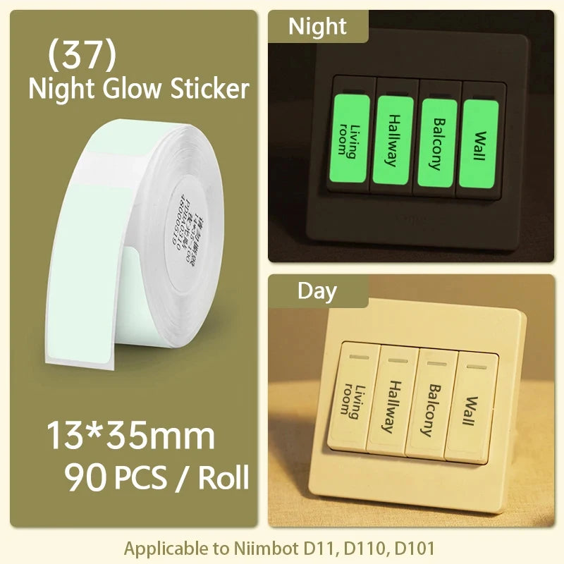 Niimbot D11 D110 D101 Luminous Fluorescent Label Sticker Roll