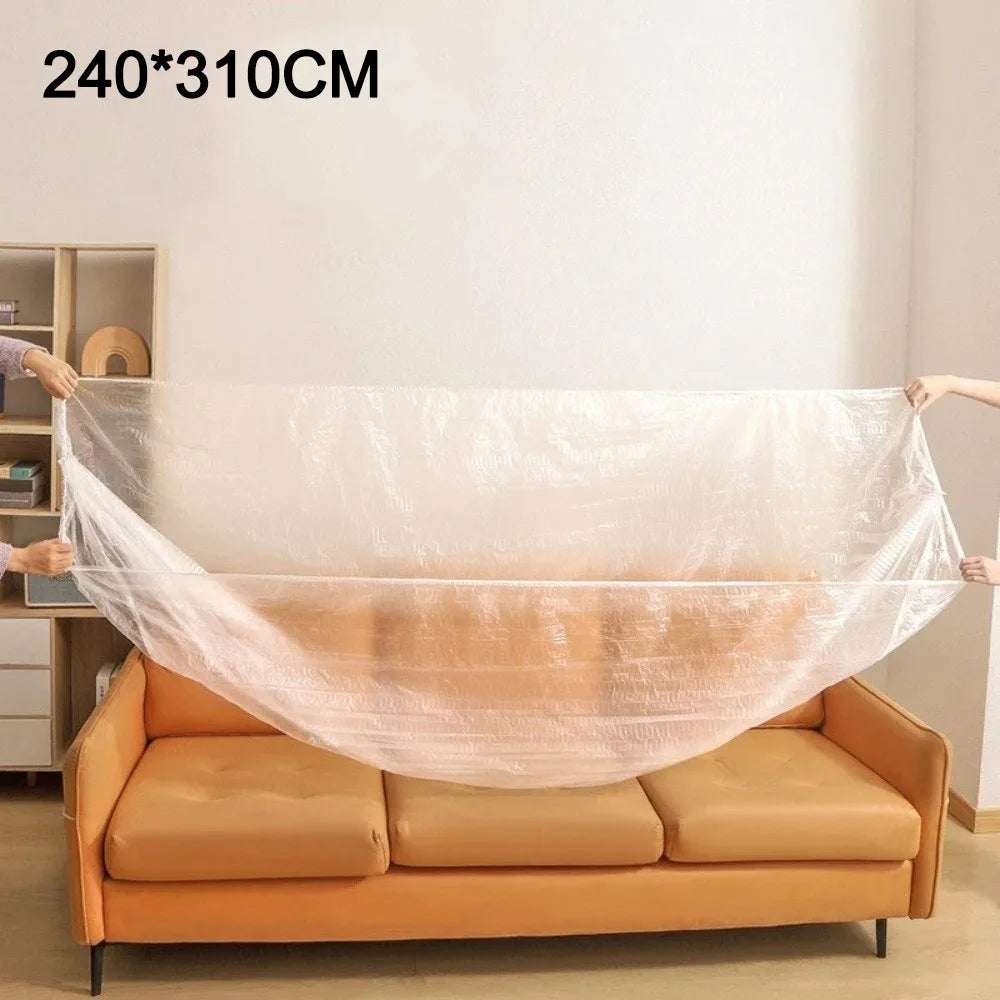 Transparent Disposable Dust Cover – Waterproof Elastic Protector Furniture Dust Cover Nixie 240-310CM