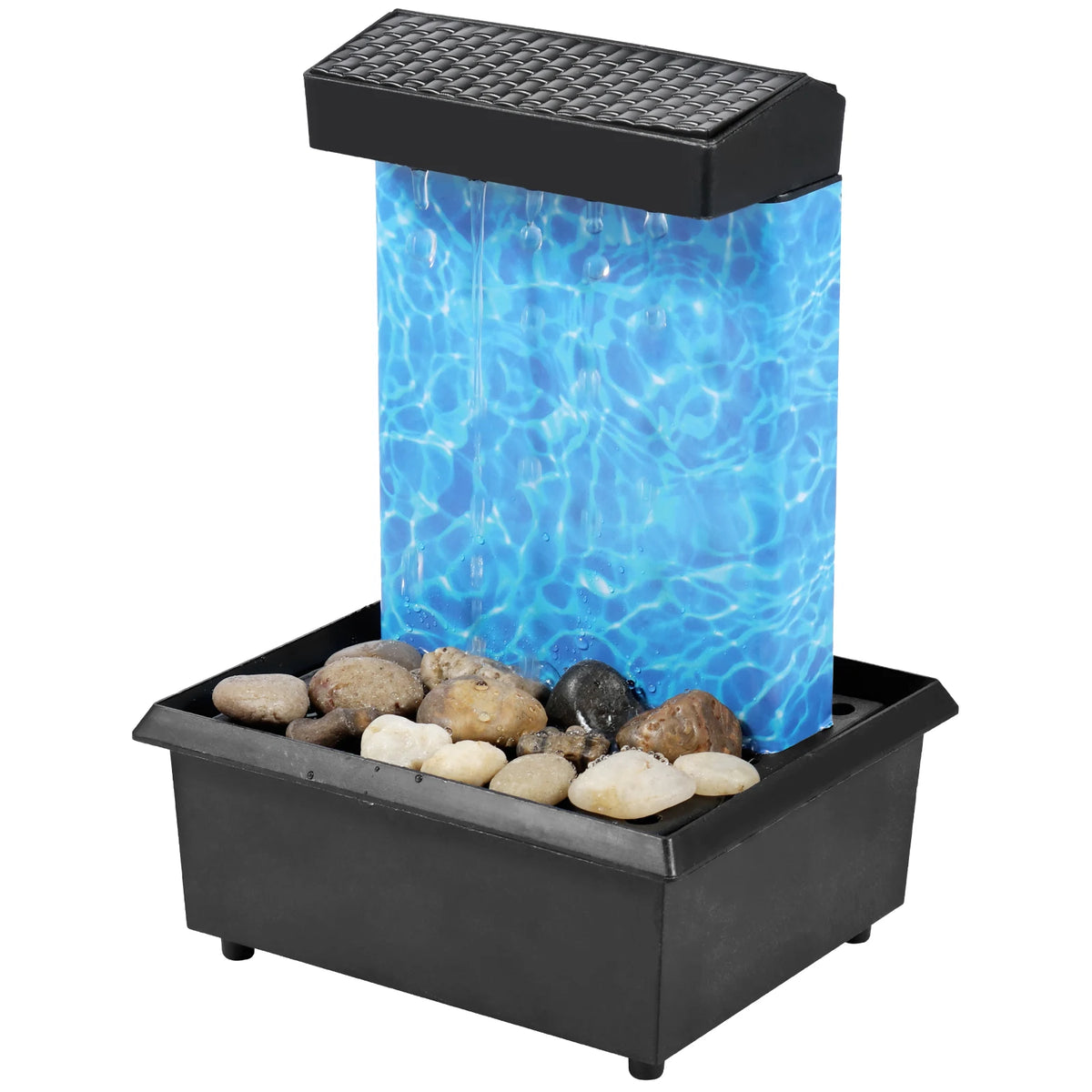 Tabletop Waterfall Fountain with LED Lights – Desktop Decor
