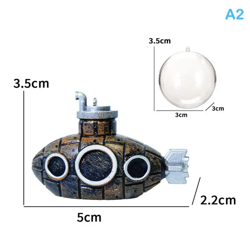 Floating Shark & Submarine Fish Tank Decorations – PVC Ornaments Aquarium Decoration Nixie A2