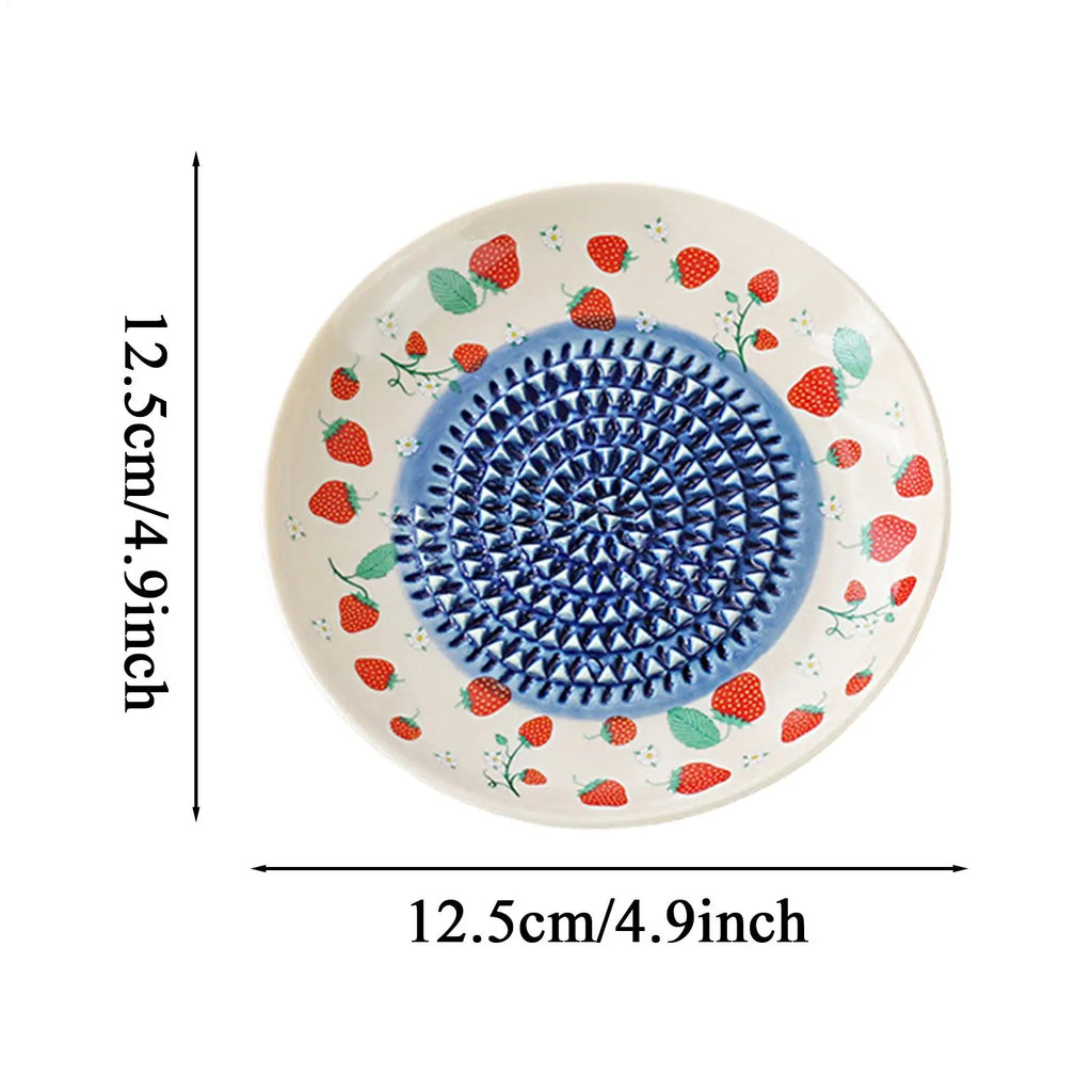 Ceramic Garlic & Ginger Grater Plate – 2-in-1 Kitchen Tool Ceramic Grater Plate Nixie