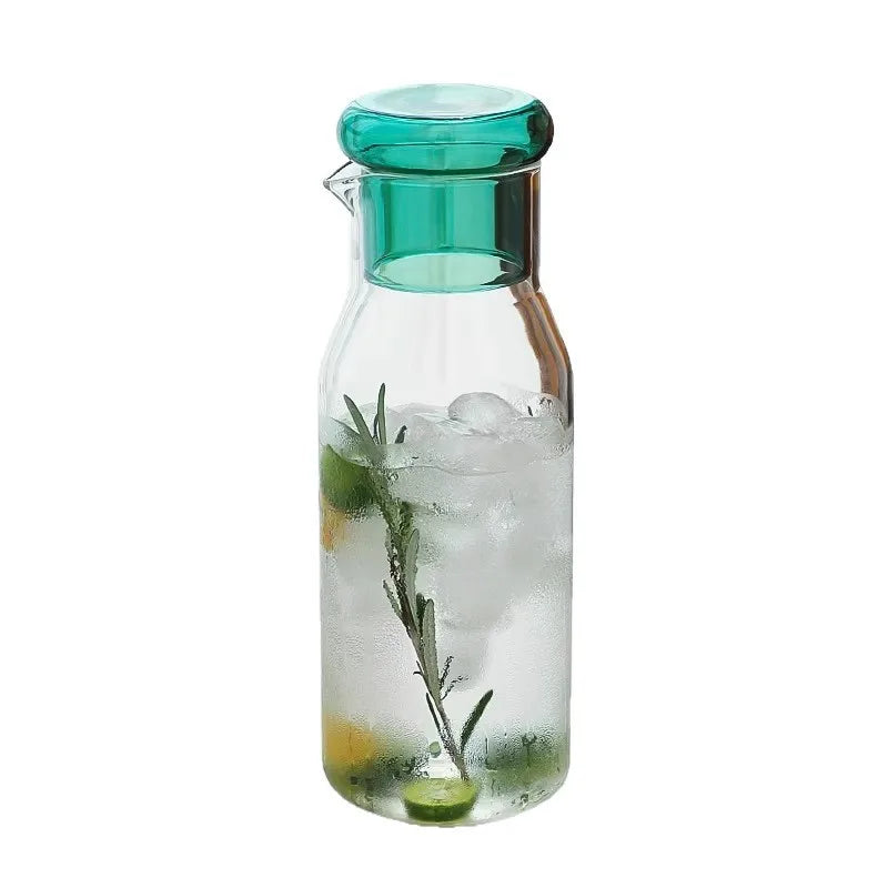 Borosilicate Glass Tea Pot with Colorful Lid | Large Capacity Glass Tea Pot Nixie