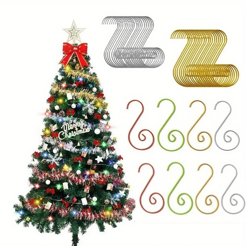 20Pcs Metal S Hooks Christmas Ornament Hangers | Xmas Tree