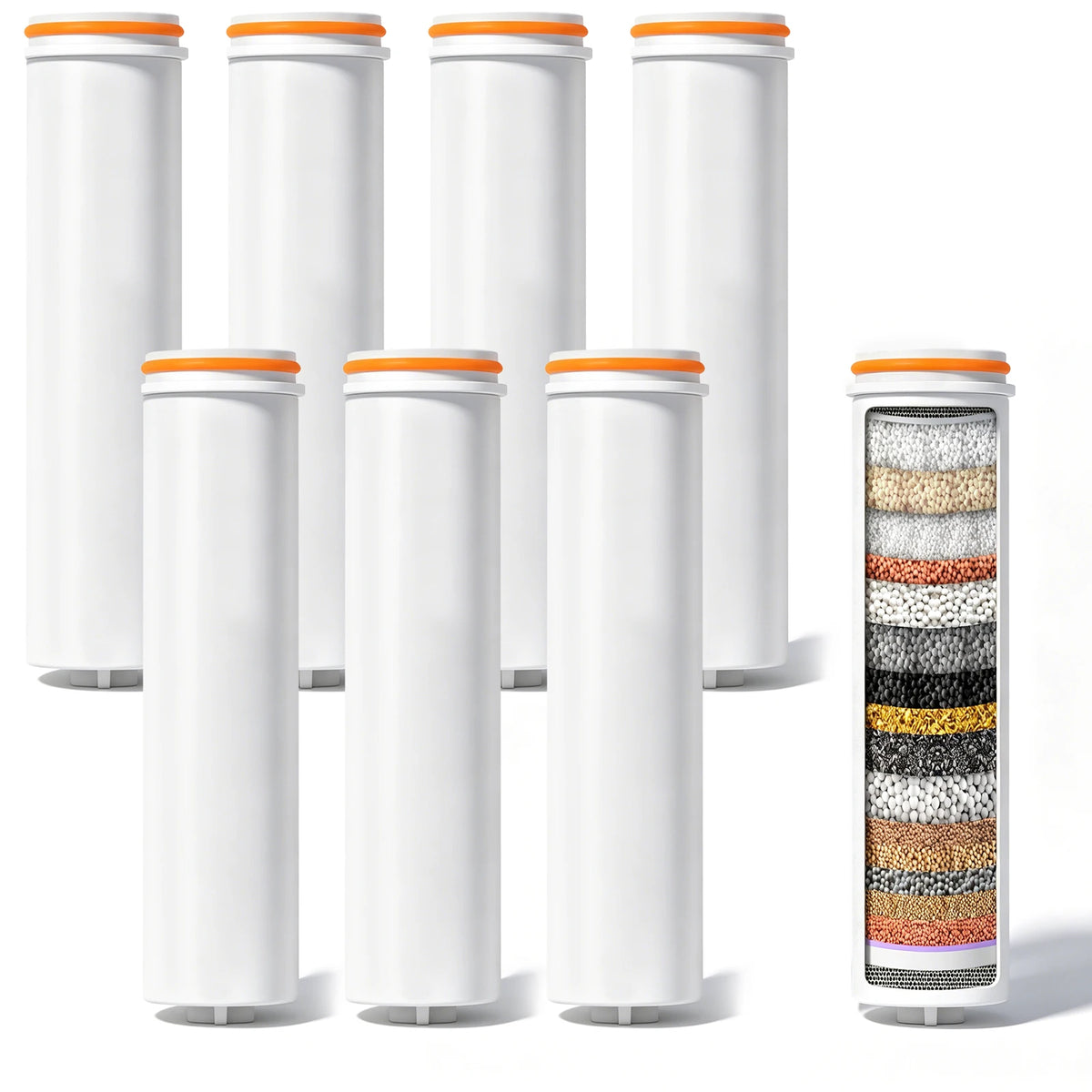 Shower Head Replacement Filter Cartridges 2/4 Pack | Nixie Shower Filter Cartridge Nixie White 8Pcs