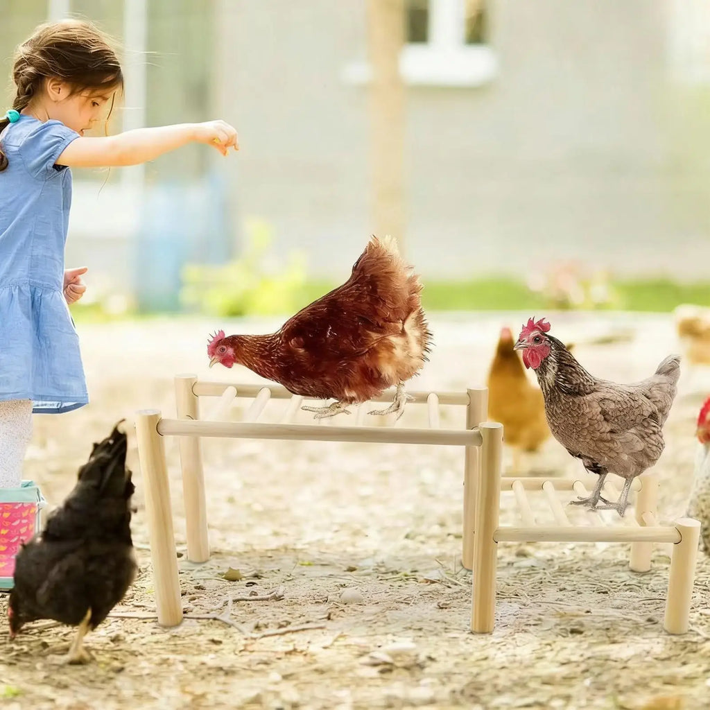 Wooden Chicken Roosting Perch & Training Habitat for Coops Chicken Roosting Perch Nixie