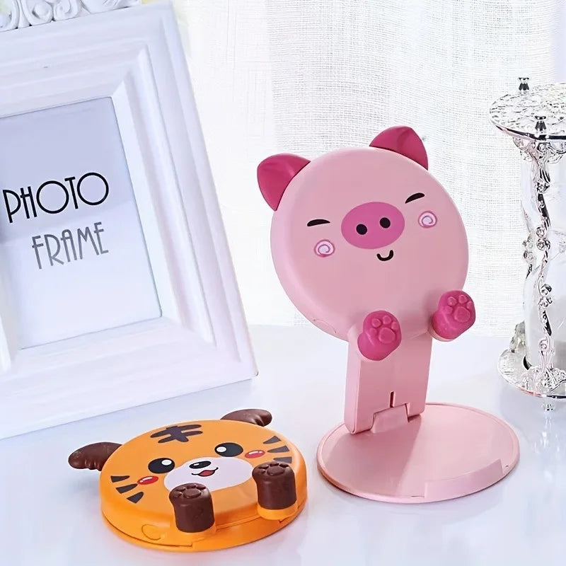 3D Cartoon Animal Phone Stand – Foldable Silicone Desk Holder Phone Stand Holder Nixie
