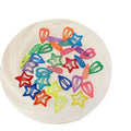 50pcs Glow in the Dark Star & Heart Hair Clips for Girls Girls Hair Clips Nixie Random 50PCS-Mix