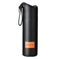 PU Leather Water Bottle Sleeve Pouch with Carry Rope – Black Bottle Sleeve Pouch Nixie 7.5x27cm