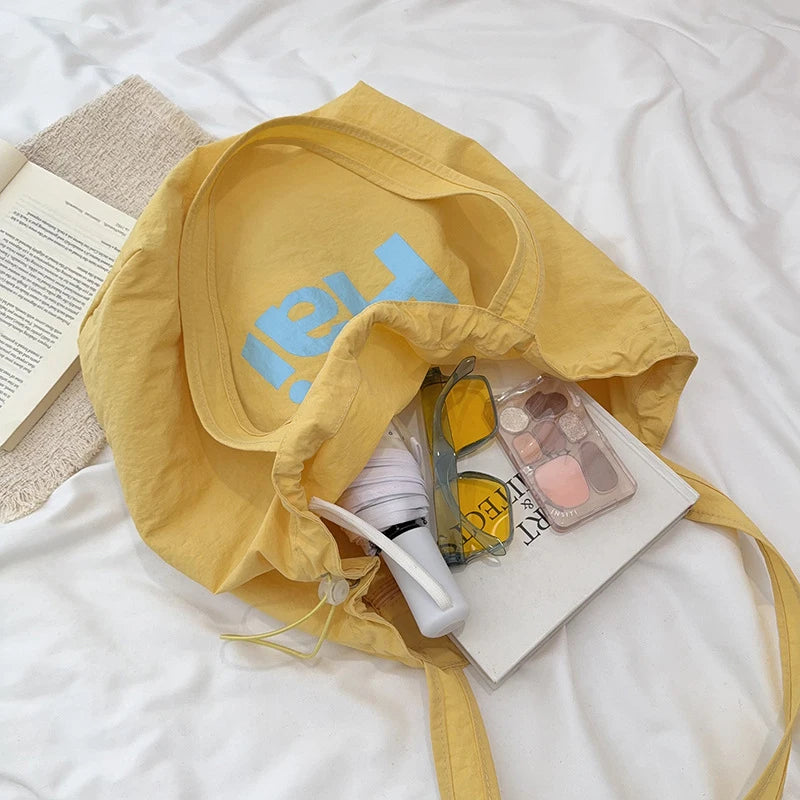 Japanese Minimalist Drawstring Crossbody Tote Bag for Women Crossbody Tote Bag Nixie