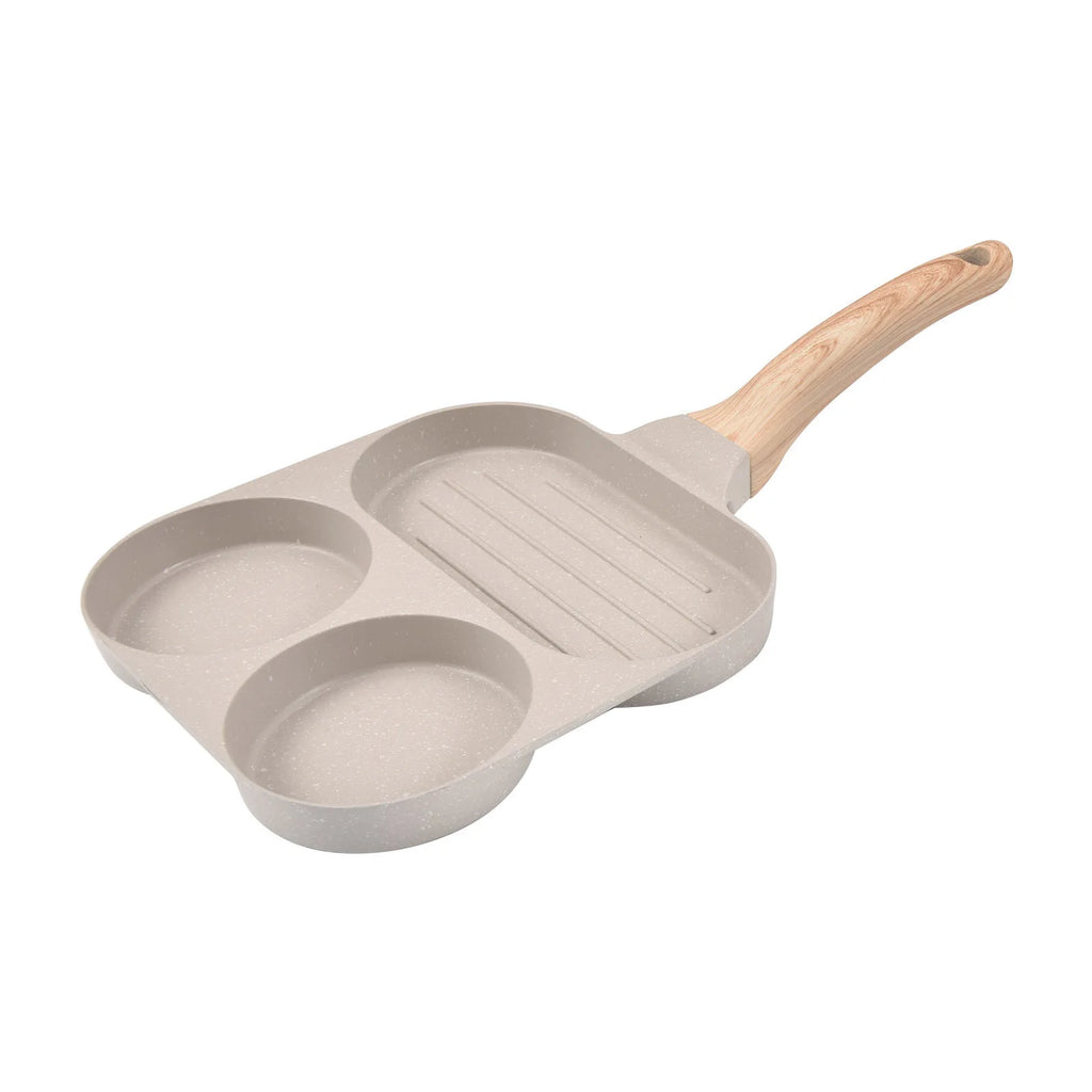 3/4 Hole Nonstick Divided Egg Frying Pan – Omelette & Burger Nonstick Frying Pan Nixie Three-hole