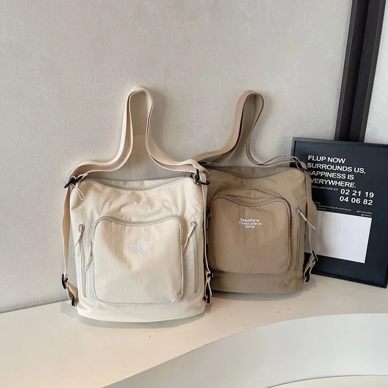 Large Capacity Canvas Crossbody Bag – Korean Fashion Shoulder Bag Crossbody Shoulder Bag Nixie