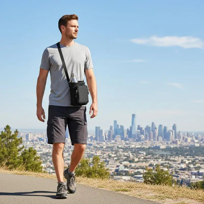 Portable Water Bottle Sling Bag – Adjustable Strap & Phone Pocket Water Bottle Sling Bag Nixie