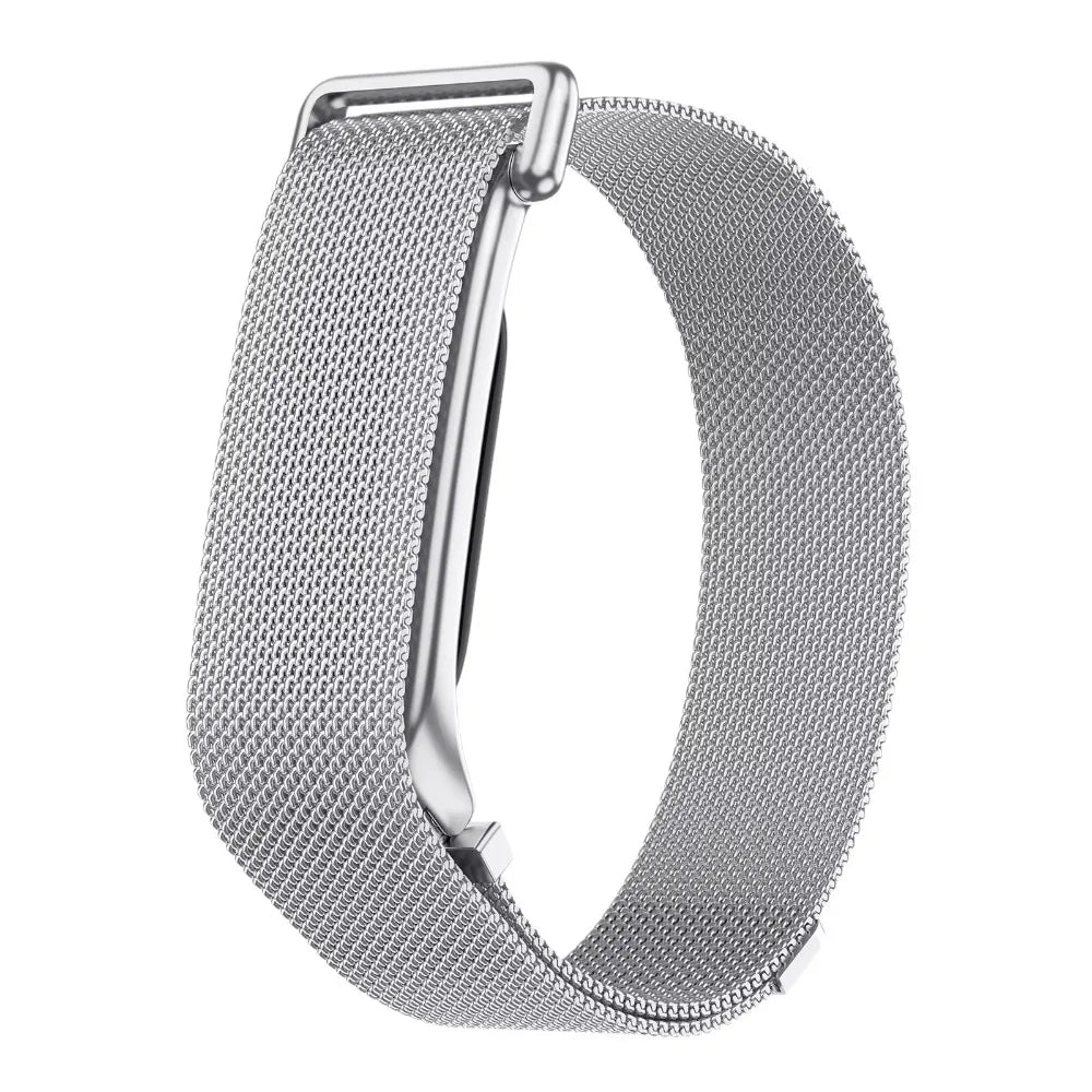 Stainless Steel Magnetic Mesh Band for Fitbit Air – Adjustable Smart Watch Band Nixie Silver