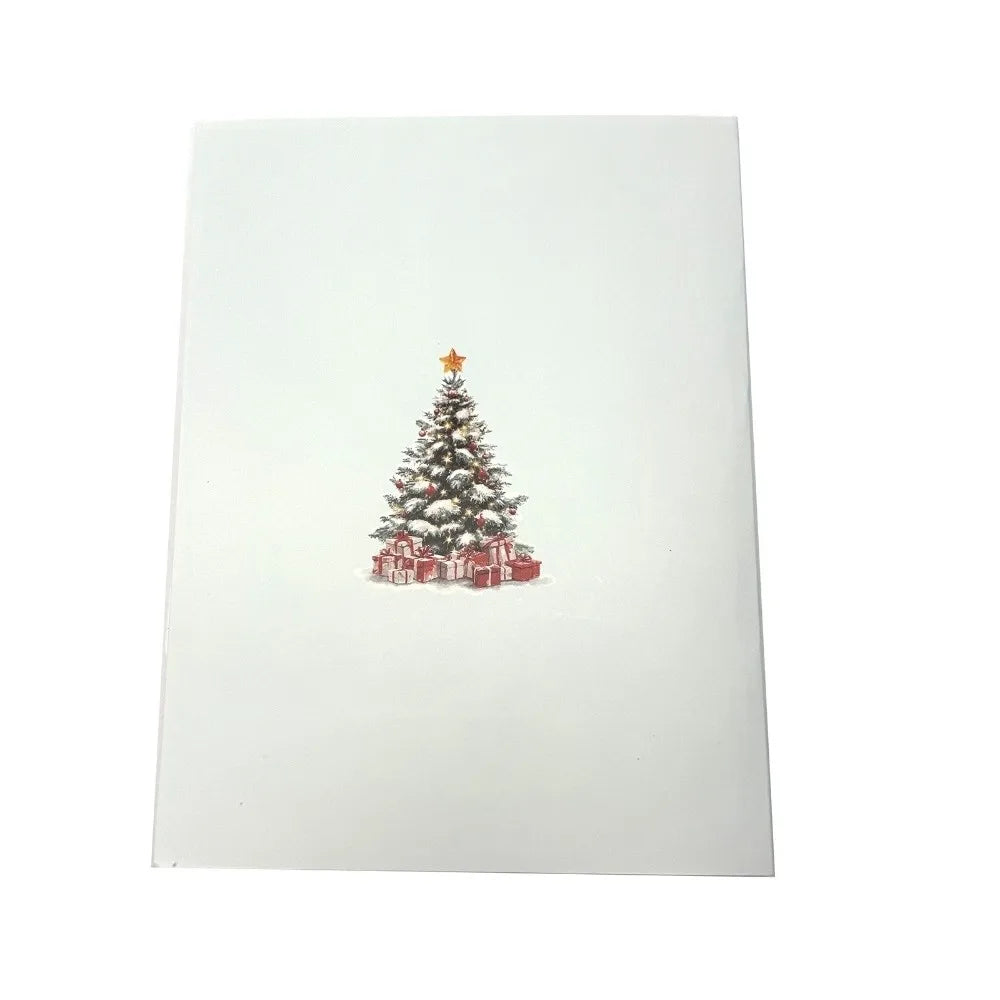 3D Pop-Up Christmas Card with Envelope – Snowy Village Scene Pop-Up Greeting Card Nixie