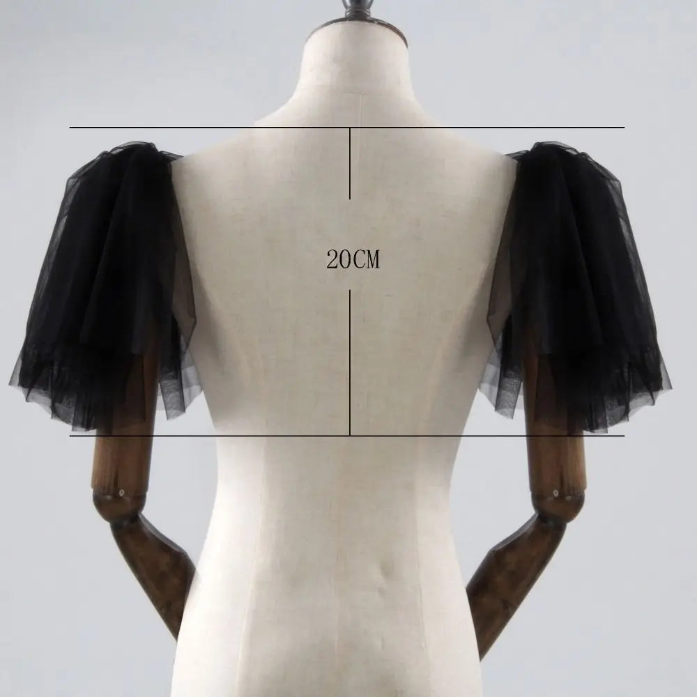 Elegant Tulle Bridal Sleeves – Detachable Wedding Shawl Bridal Sleeve Wrap Nixie