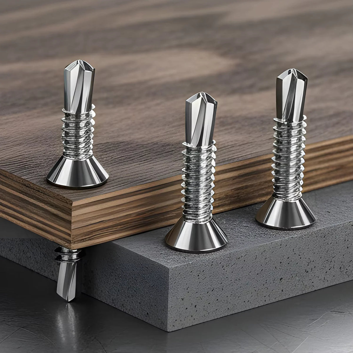 M4.2 Stainless Steel Self-Tapping Screws Flat Head 50/200PCS Self-Tapping Screws Nixie