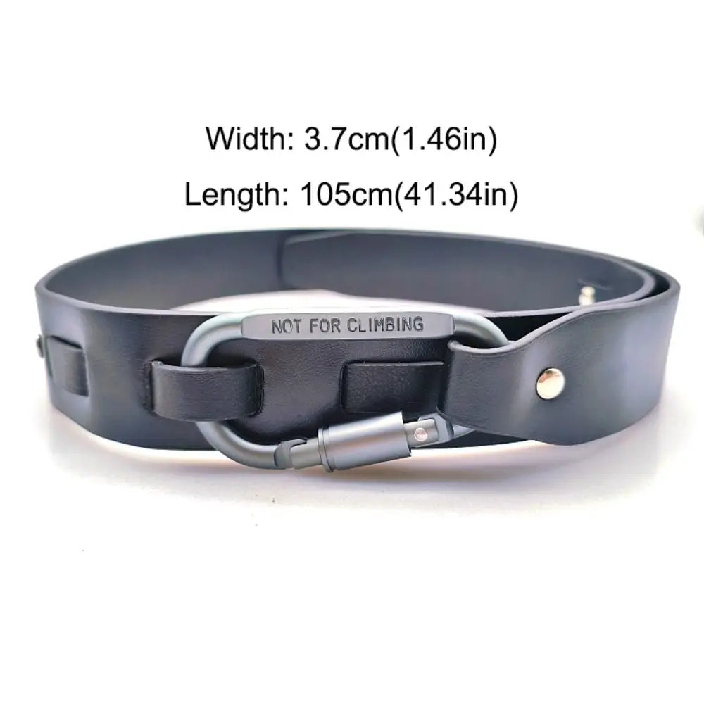 PU Leather Carabiner Buckle Belt – Unisex Adjustable Jeans Belt Fashion Buckle Belt Nixie
