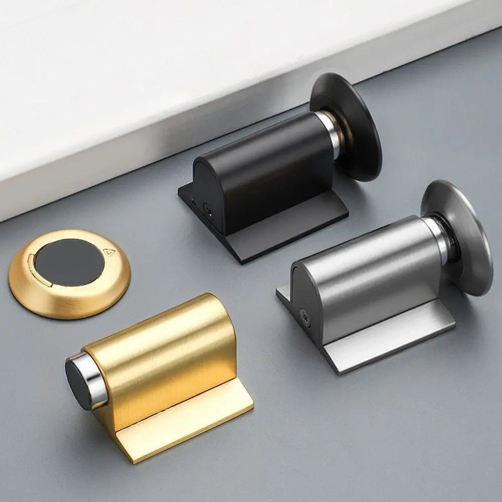 Magnetic Door Stopper – Punch-Free Heavy Duty Floor Mount Magnetic Door Stopper Nixie