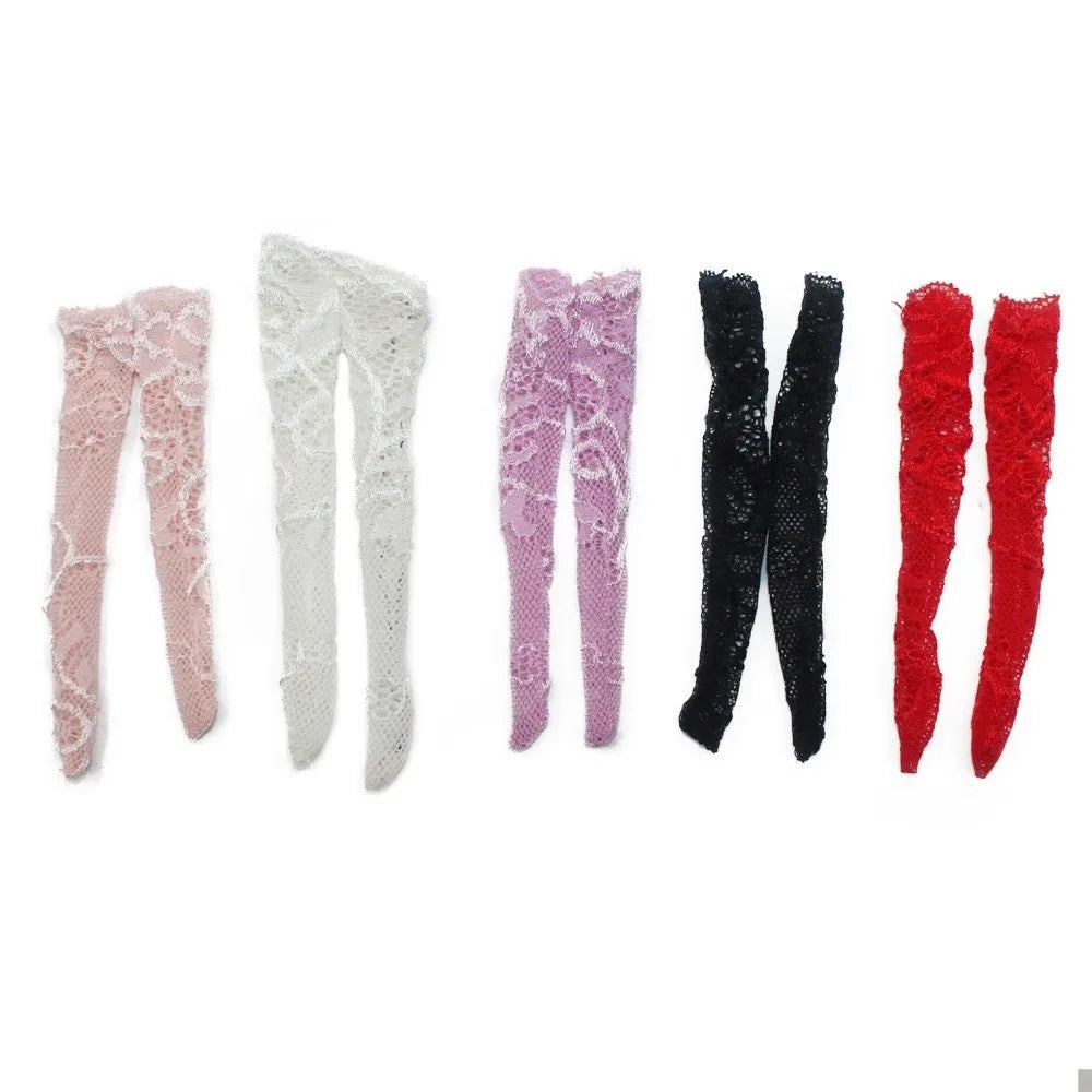 Handmade Lace Stockings for 1/6 Scale Dolls – 10 Styles Doll Accessories Nixie