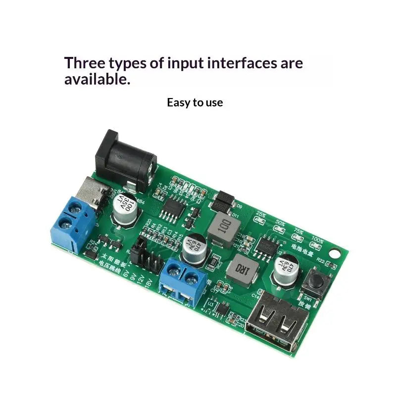 MPPT Solar Charger Board DC5-18V 2.5A for 18650 Battery Solar Charge Controller Nixie