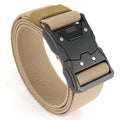 Unisex Tactical Quick-Buckle Elastic Outdoor Training Belt Tactical Elastic Belt Nixie Light Coffee 125cm