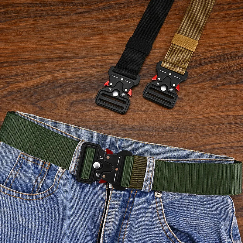 Tactical Nylon Canvas Woven Belt – Unisex Outdoor Trouser Belt Tactical Canvas Belt Nixie