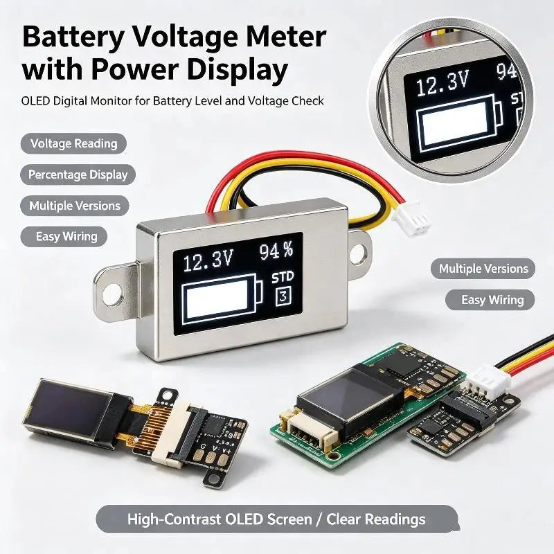 OLED Digital Voltmeter Battery Tester 1-6S DC 0-30V Digital Voltmeter Tester Nixie