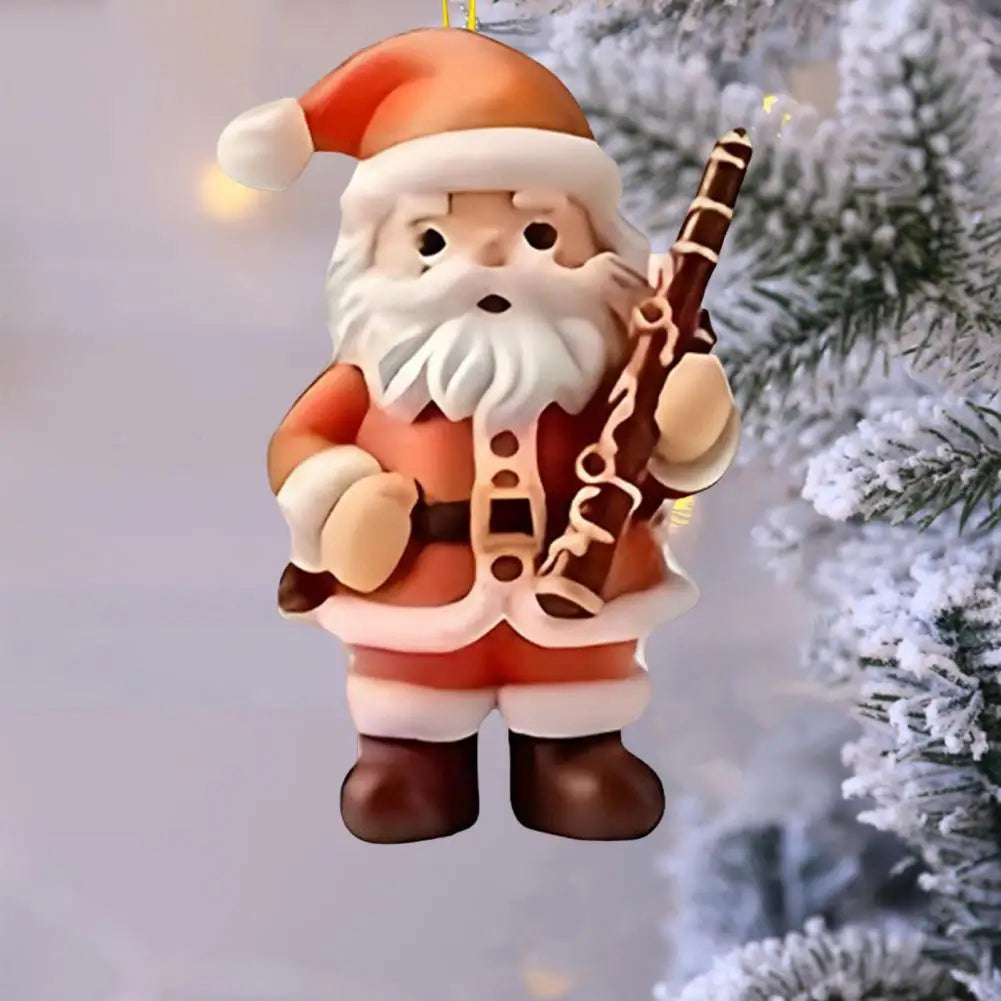 Santa Claus Musical Acrylic Christmas Tree Ornament