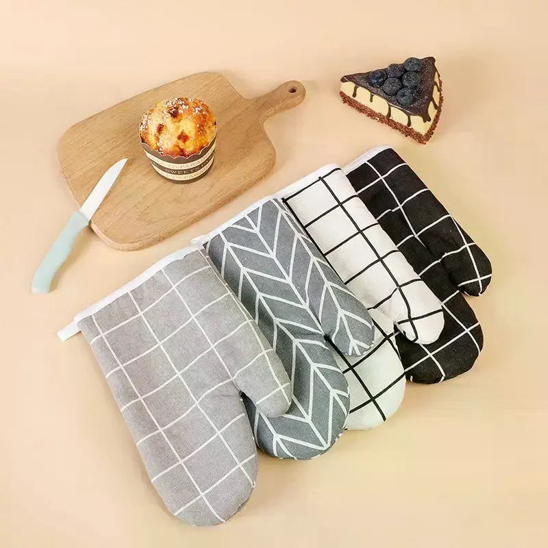 Heat-Resistant Oven Gloves – Thickened Insulated Kitchen Mitts Oven Mitts Nixie