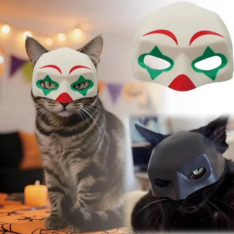 Halloween Cosplay Cat Mask – Bat, Clown & Pet Costume Masks Pet Costume Mask Nixie