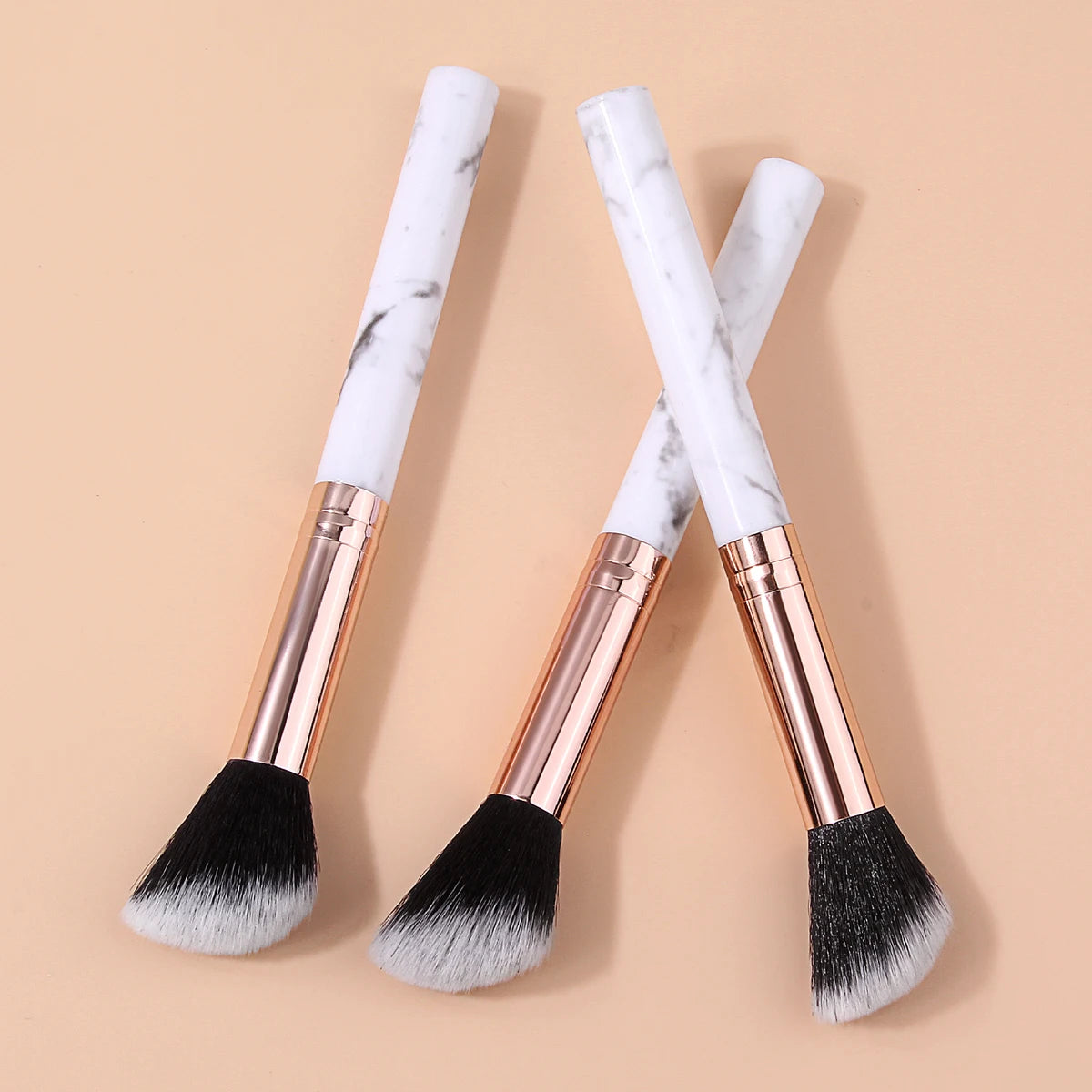 3-Piece Facial Contour & Blush Makeup Brush Set | Korean Style Makeup Brush Set Nixie Default Title