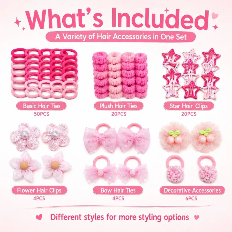 Girls Hair Accessories Set – Clips, Headbands & Floral Barrettes Hair Accessories Set Nixie