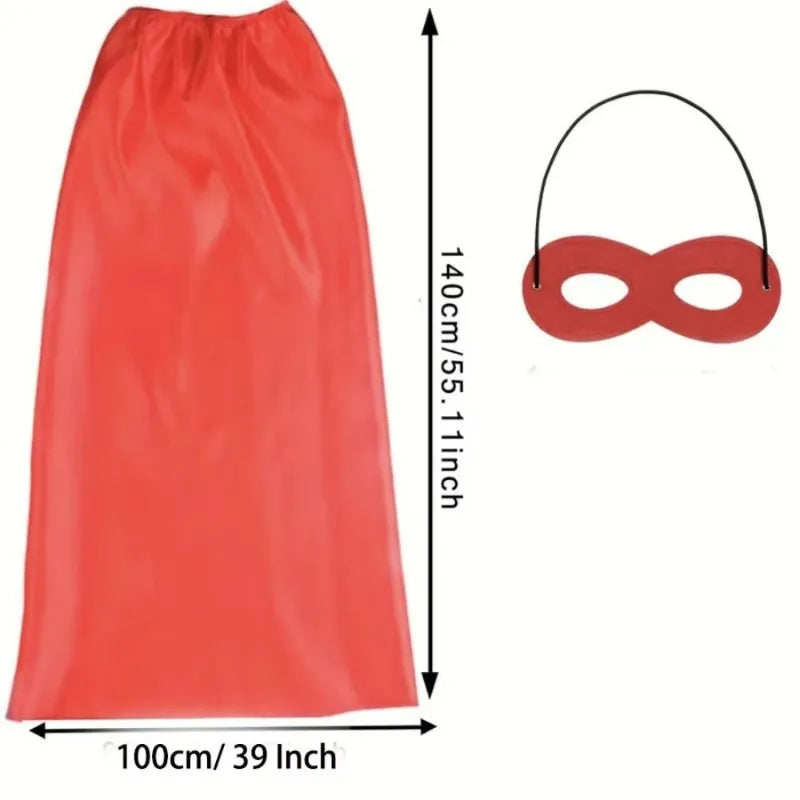 Adult Superhero Cape & Eye Mask – Halloween Costume Cloak Halloween Costume Cape Nixie