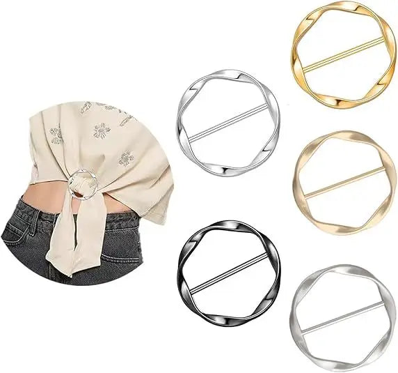 5Pcs Metal Adjustable Clip Buttons for Shirts, Shawls & Waist Fashion Clothing Clips Nixie 5pcs