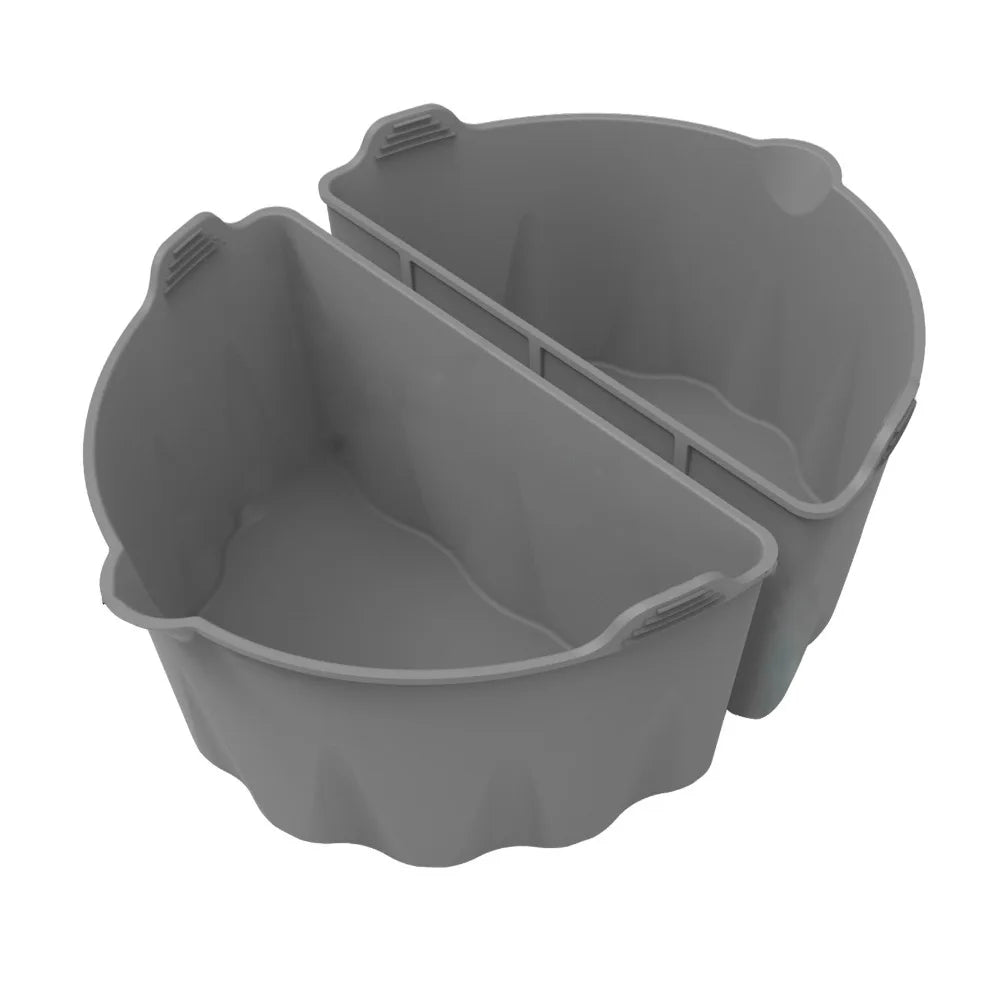 Silicone Slow Cooker Liner Reusable Divider Insert with Handle Slow Cooker Liner Nixie Orange