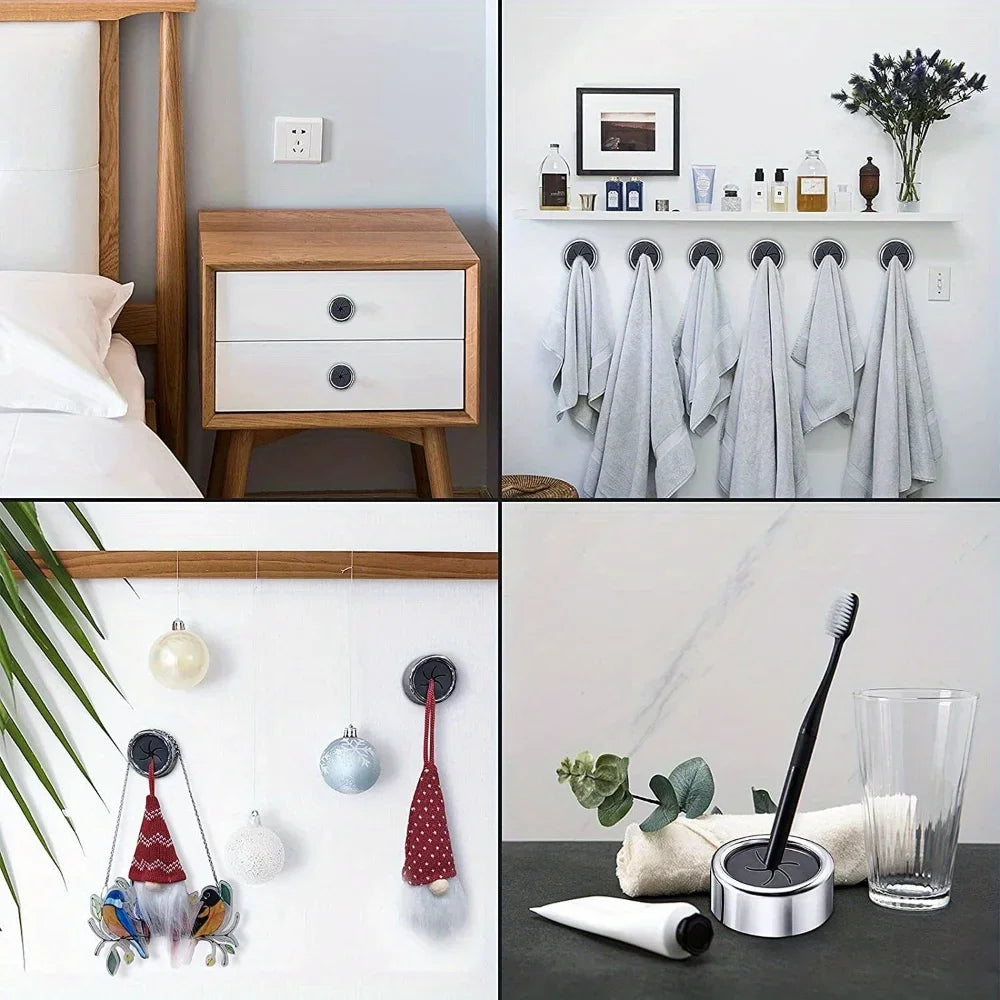 Self-Adhesive Circular Dishcloth Hook – No-Drill Kitchen Wall Hook
