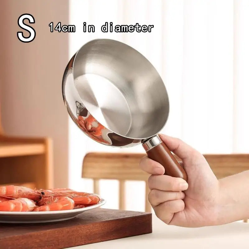 Stainless Steel Saucepan Wooden Handle – Induction & Gas Compatible Stainless Steel Saucepan Nixie S