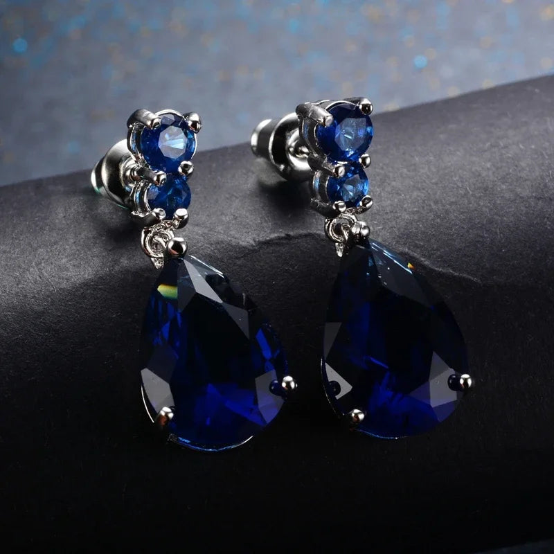 Korean Teardrop Crystal Stud Earrings – Women's Wedding Jewelry Crystal Stud Earrings Nixie