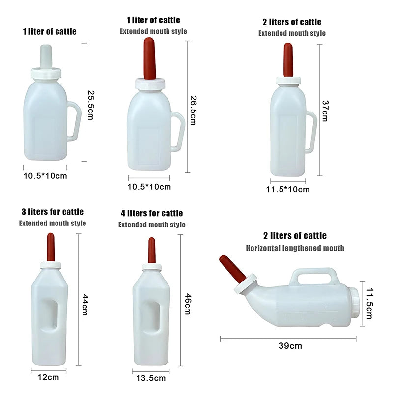 Calf Milk Feeder Bottle with Rubber Nipple 1–5L | Livestock Livestock Feeder Bottle Nixie